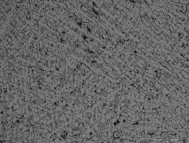 Fig. 1: Supercooled graphite, 100:1, etched