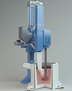 Fig. 2: Rotary degassing dedevice; Foseco Foundry Division Vesuvius GmbH 