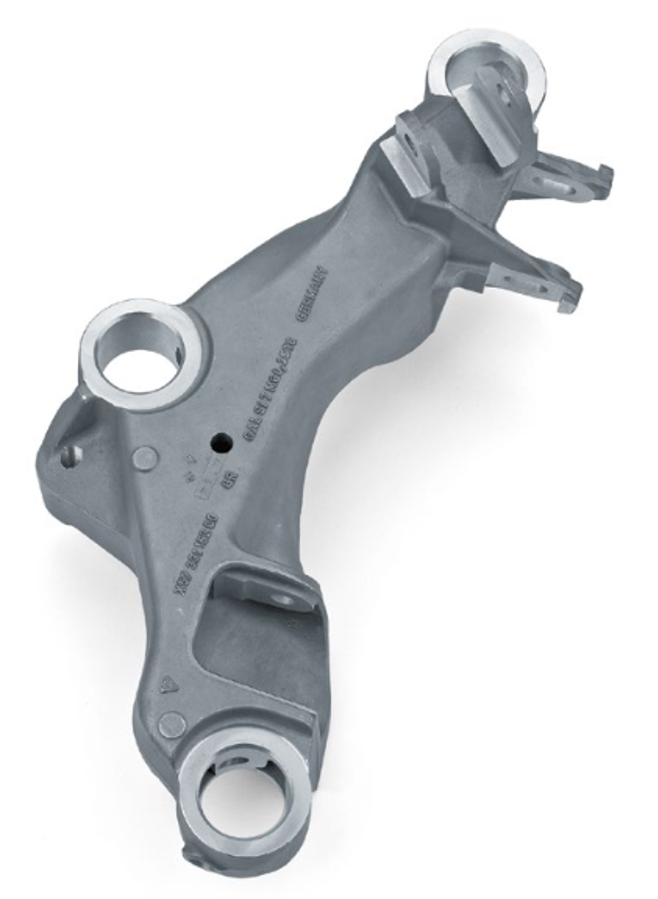 Fig. 2: Longitudinal carrier for wheel suspension, AlSi7Mg0,3, artificially aged; Source: Aluminium Rheinfelden Alloys GmbH